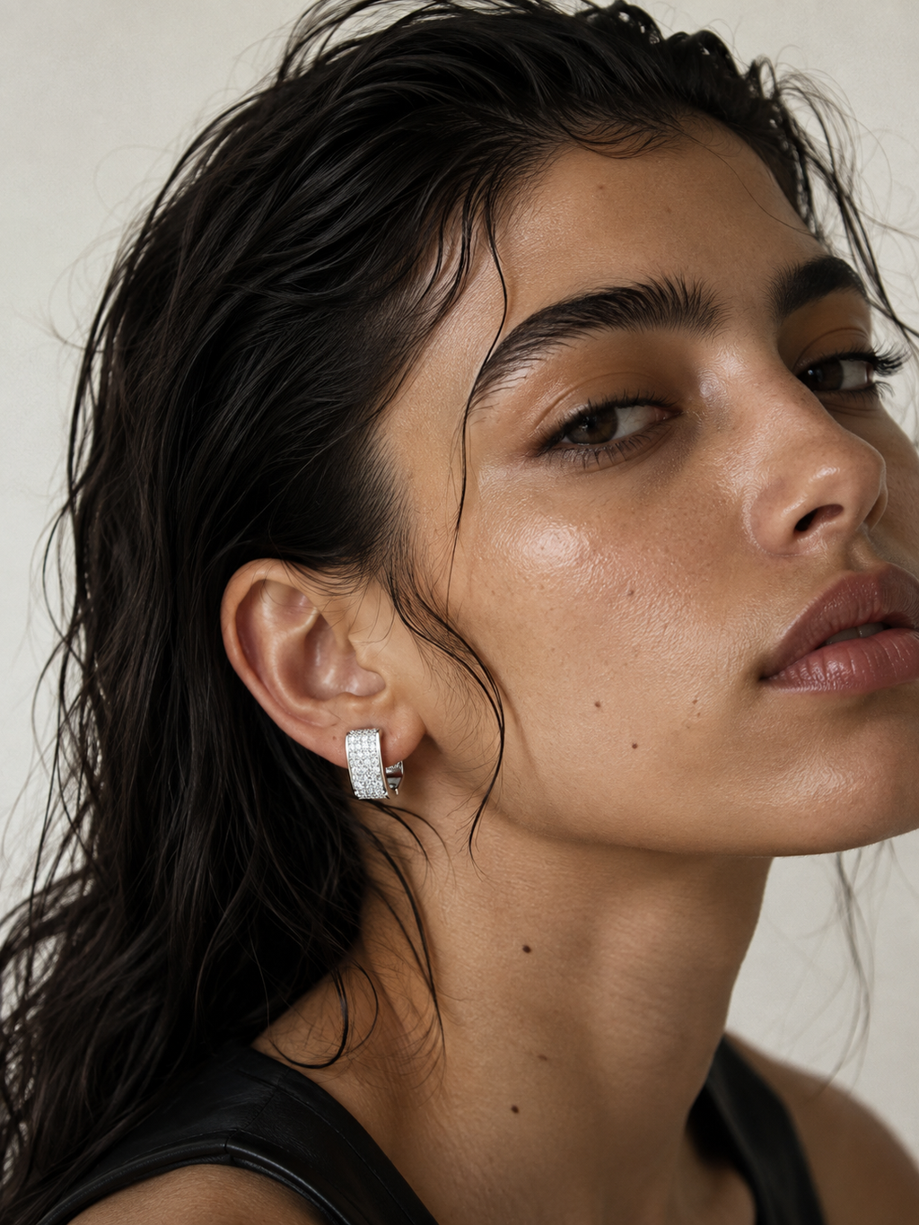 Pavé Hoops - Silver