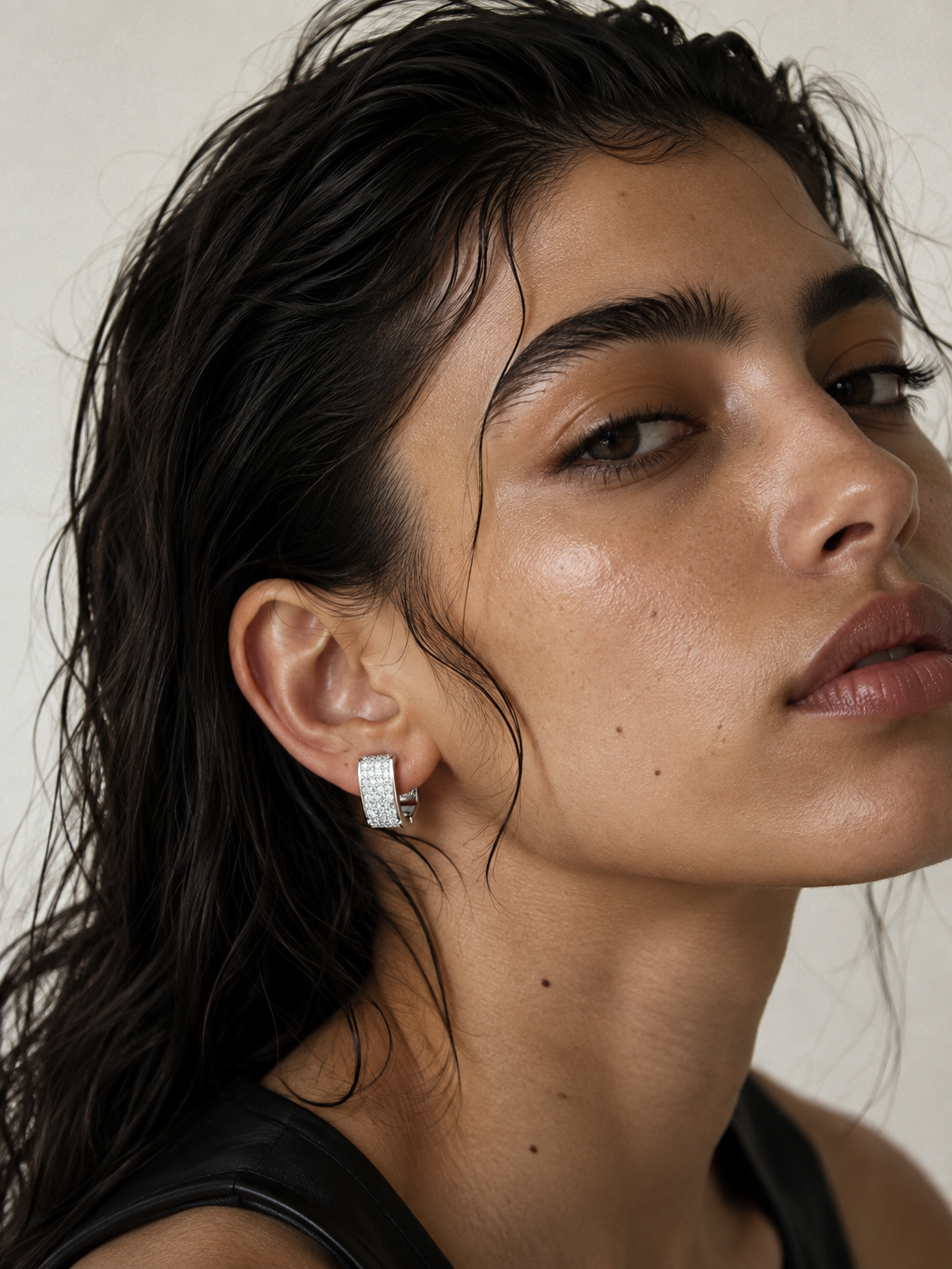 Pavé Hoops - Silver