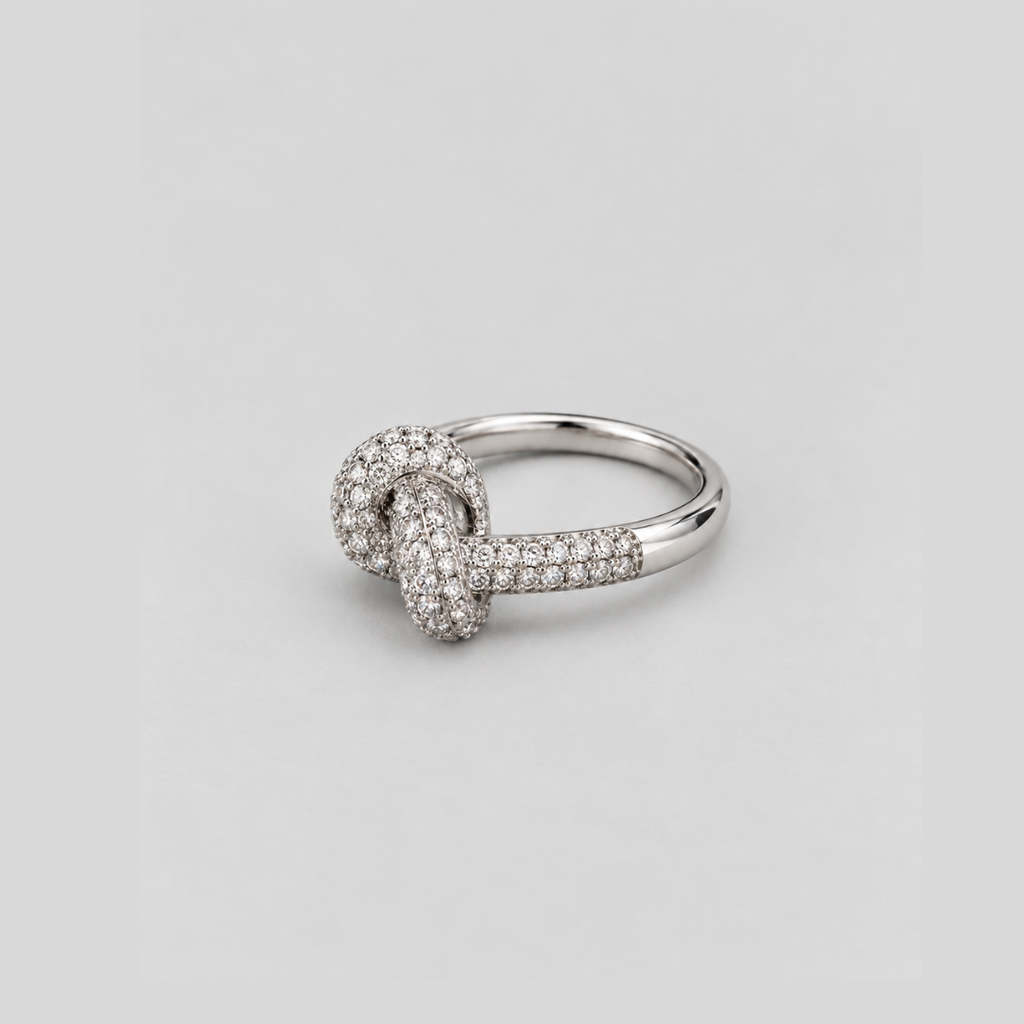 Chunky Knot Pavé - Silver