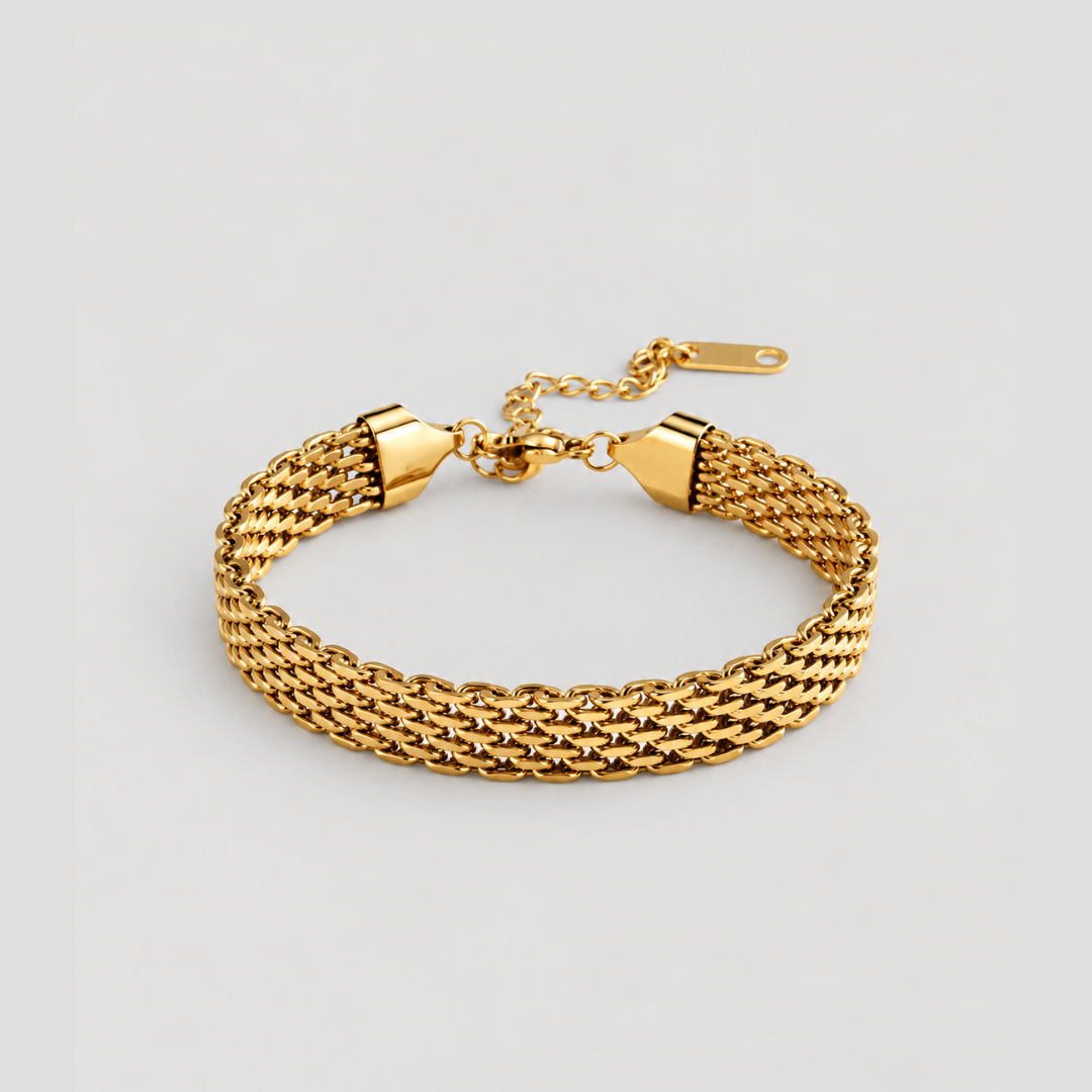 Vintage Mesh Bracelet - Gold