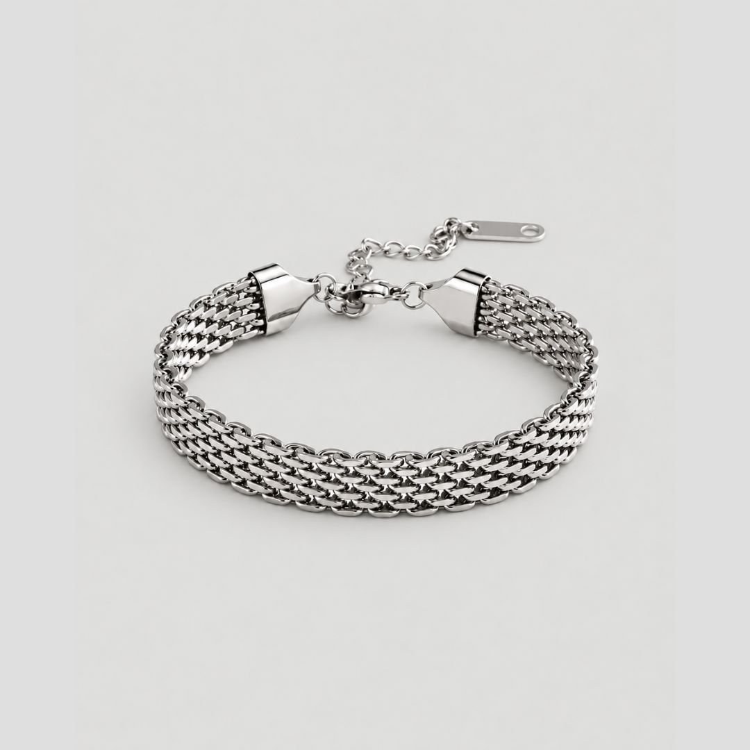 Vintage Mesh Bracelet - Silver